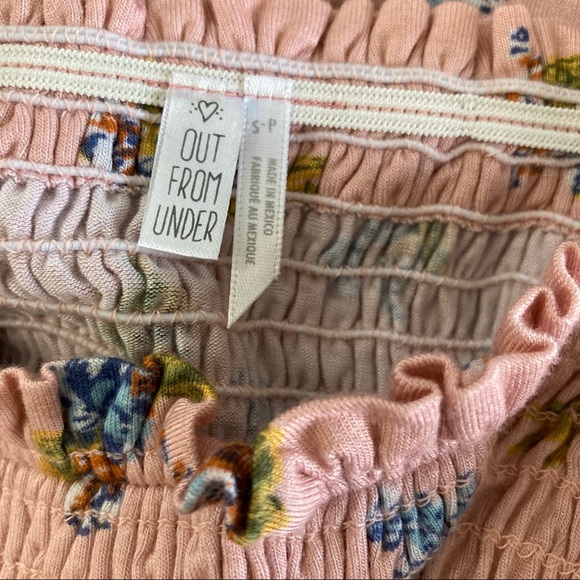 Out from Under Smocked Floral Bodysuit Small - Picture 8 of 9